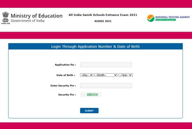 NTA AISSEE Admit Card 2021