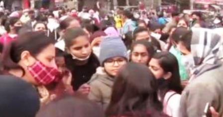 Students Protest Gurugram