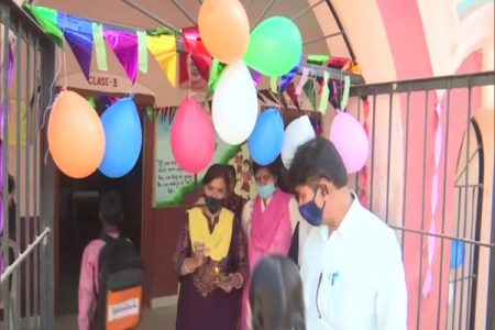 Students Welcomed With Balloons & Flowers As Primary Schools Reopen Here
