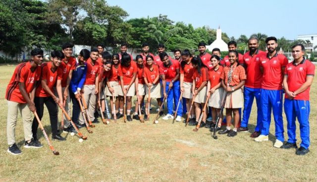 Indian Men’s Hockey Team in sai international school
