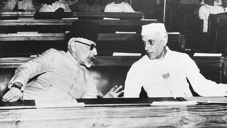 Maulana azad with Jawaharlal nehru