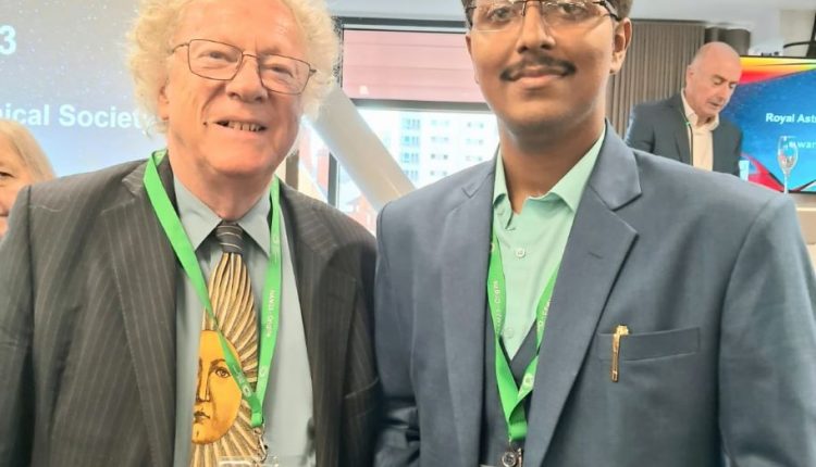 KIIT's snehadeep kumar with RAS president, Dr Mike Edmunds