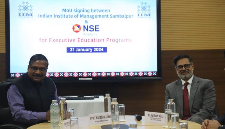 IIM Sambalpur and NSE MoU